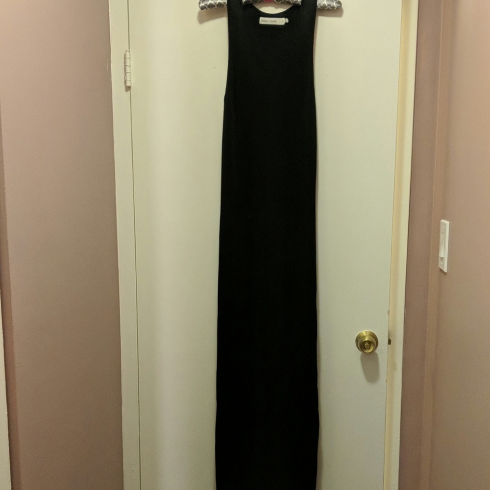 Black maxi dress. Bishop and young. Size M